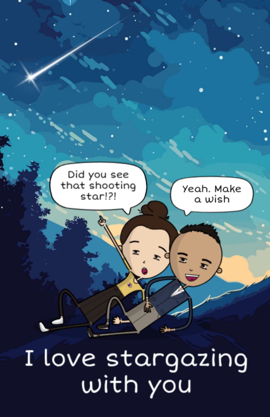 page: i love stargazing with you