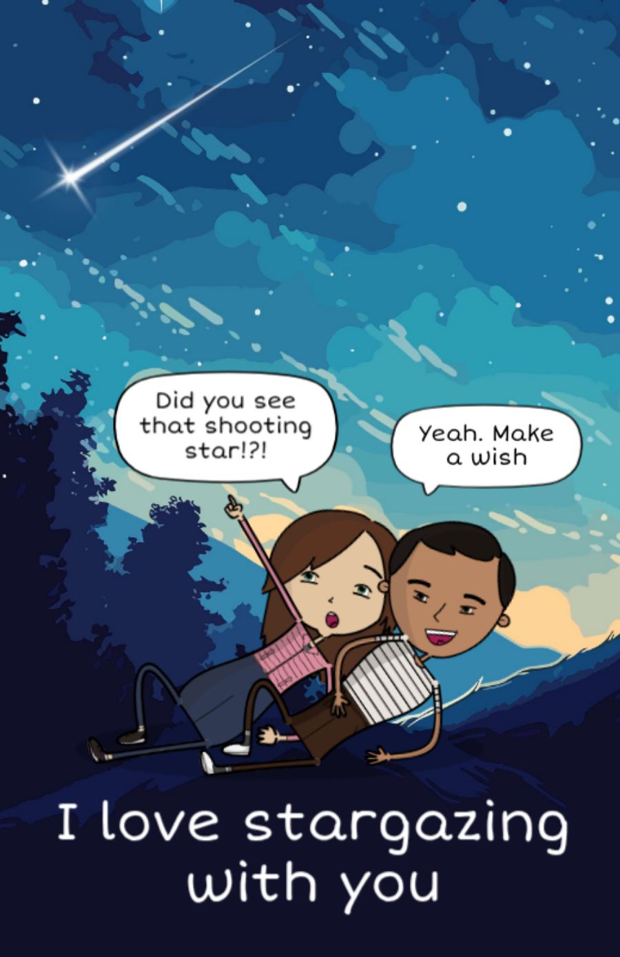 page: i love stargazing with you